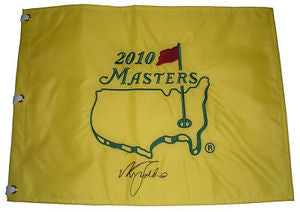 Nick Faldo Signed 2010 Masters Tournament Golf Pin Flag