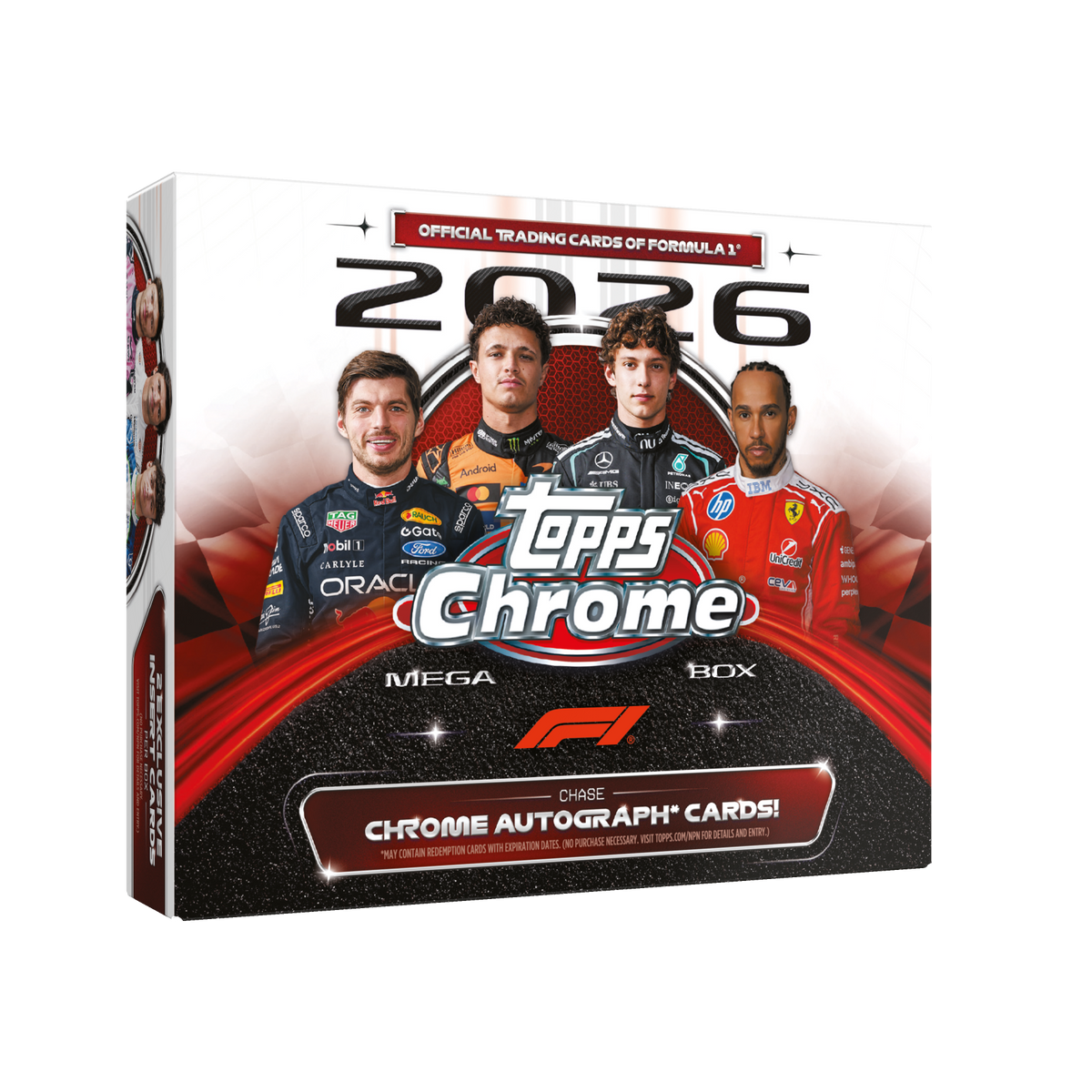 2026 Topps Chrome Formula 1 F1 Trading Card Factory Sealed Mega Box
