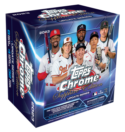 2023 Topps Chrome Update Series Sapphire Edition Baseball Trading Cards Box
