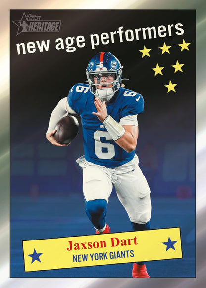 2026 Topps Heritage Football Trading Cards Factory Sealed Hobby Box