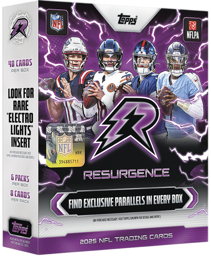 2025 Topps Resurgence Football Trading Cards Factory Sealed Mega Box