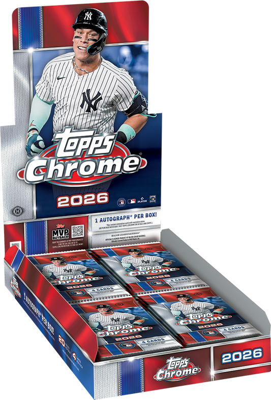 2026 Topps Chrome Baseball Trading Cards Factory Sealed Hobby Box
