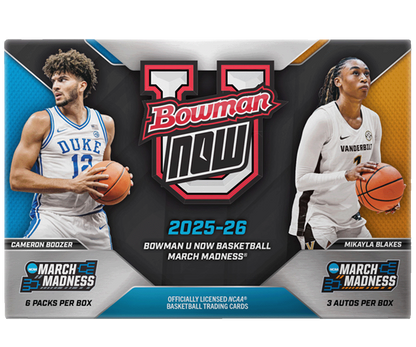 2025-26 Bowman U Now Basketball March Madness Hobby Box - 3 autographs/box