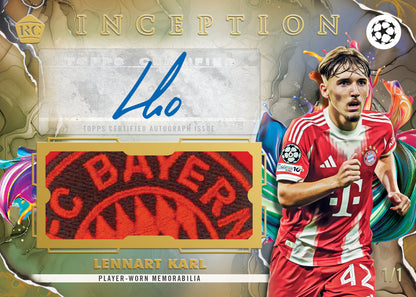 2025-26 Topps Inception UEFA Club Competitions Soccer Trading Cards Hobby Box