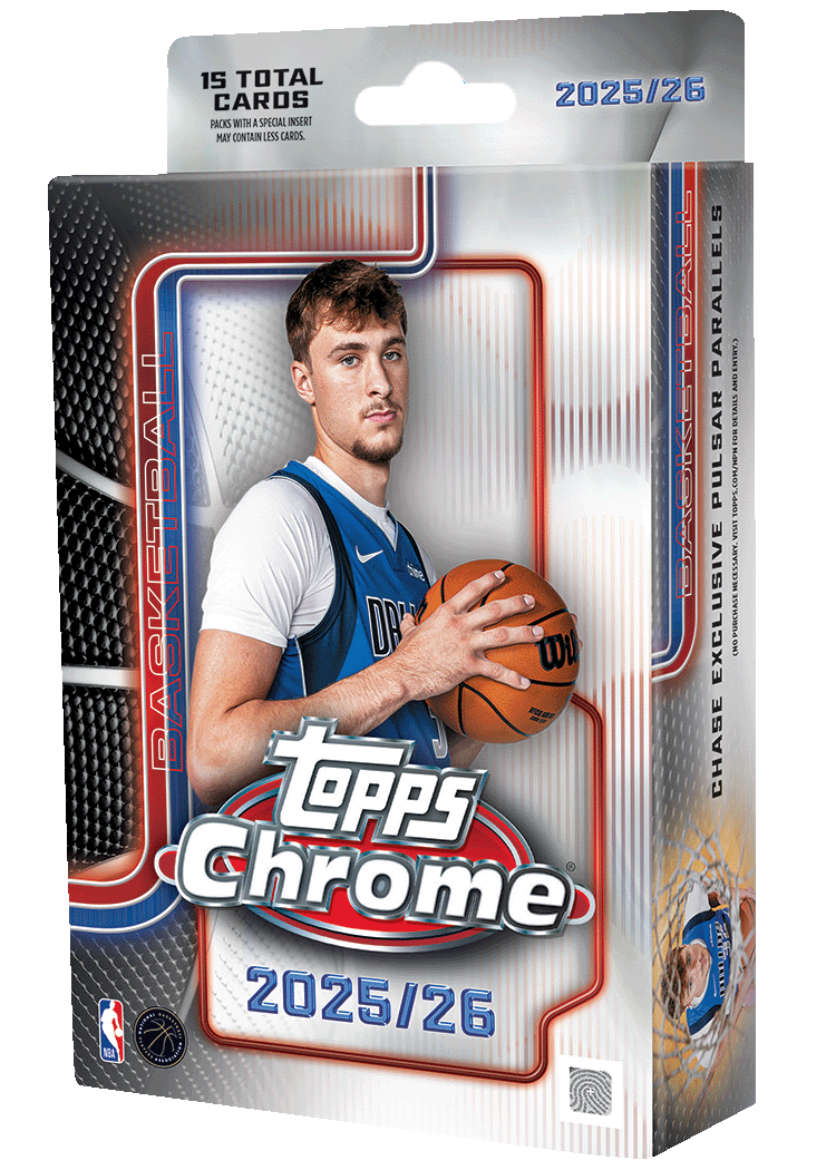 2025-26 Topps Chrome Basketball Trading Cards Factory Sealed Hanger Box