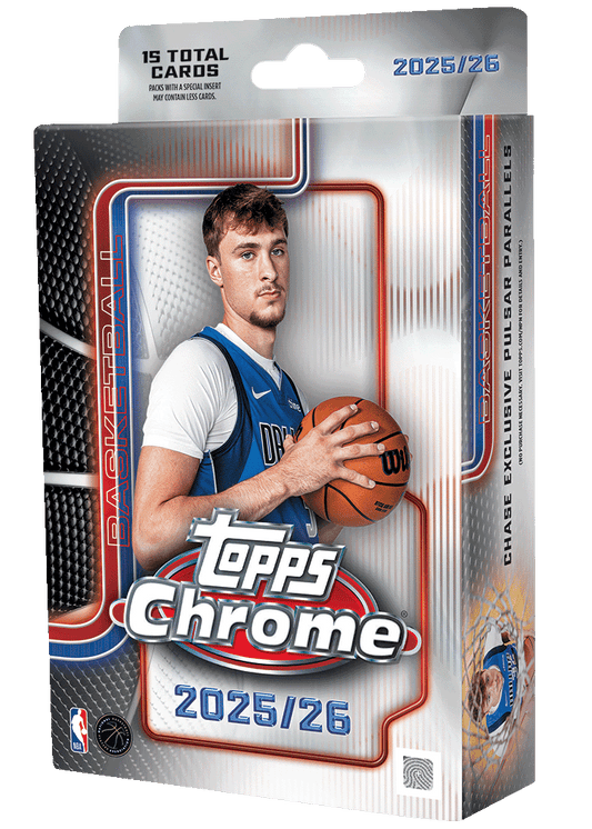2025-26 Topps Chrome Basketball Trading Cards Factory Sealed Hanger Box