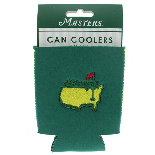Officially Licensed Masters Golf Green Can Cooler Koozie - Set of 2