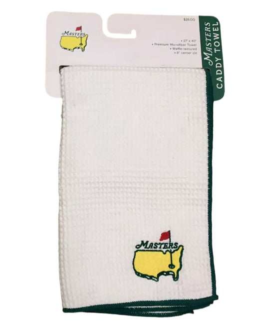 Masters Golf Premium Microfiber Waffle-Textured White Caddy Towel 17x40