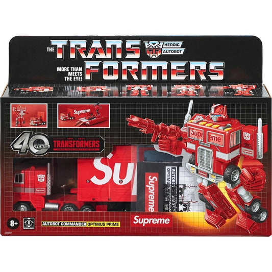 Supreme x Transformers G1 Optimus Prime Red Action Figure SS25