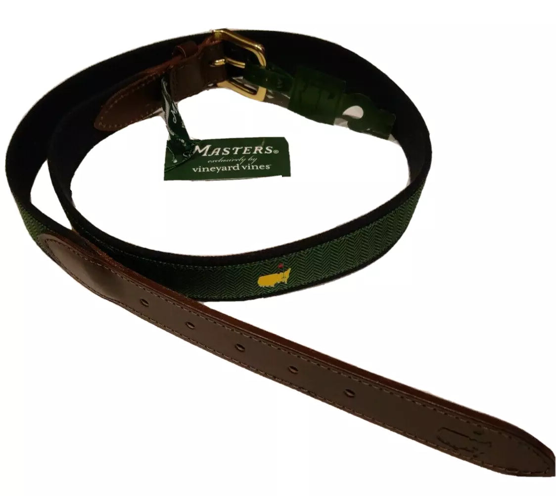 Masters Tournament Masters Logo Vineyard Vines Golf Belt AGNC - Size 42