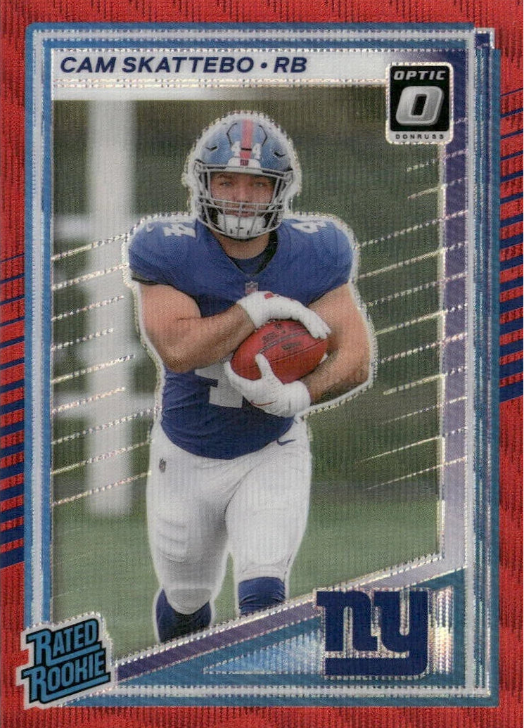 2025 Panini Donruss Football Trading Cards Mega Box - Optic Red Wave Parallels