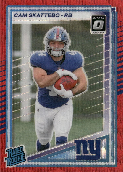 2025 Panini Donruss Football Trading Cards Mega Box - Optic Red Wave Parallels