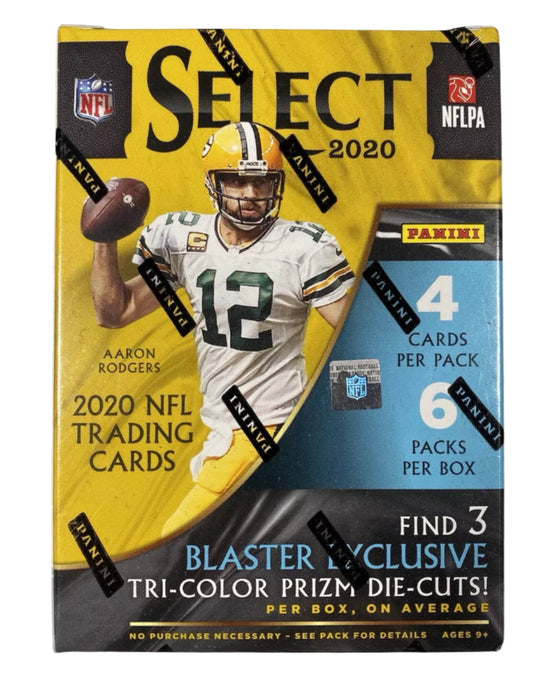 2020 Panini Select Football Trading Card Blaster Box - Tri-Color Prizms