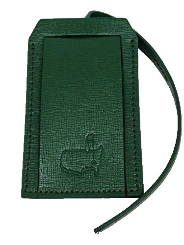 Masters Golf Augusta Green Italian Leather Luggage Tag - Hand Made in Italy